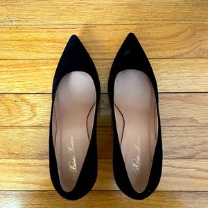 Size 8, brooks brothers black suede pumps